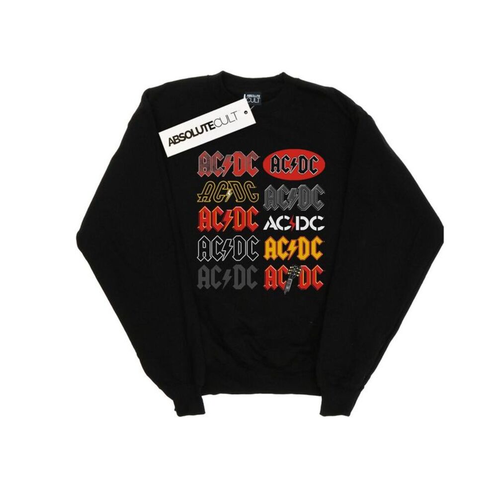 AC/DC Mens Multi Logos Sweatshirt / Black